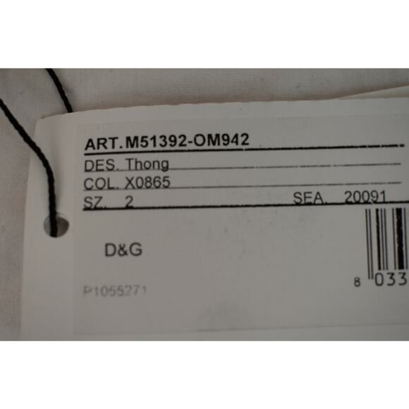 NWT DOLCE GABBANA M51392 BLACK WHITE ZEBRA PRINT LOGO THONG UNDERWEAR S - Picture 11 of 12